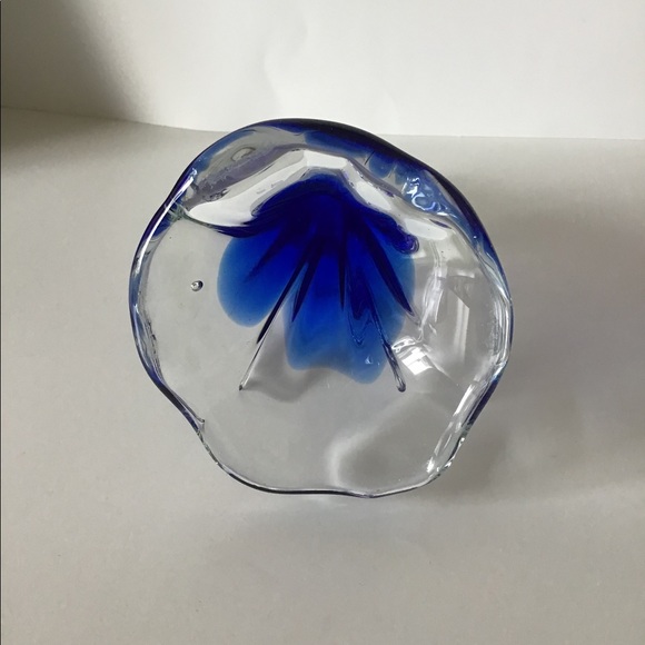 Vintage Cobalt Blue Art Glass Angel. - Picture 4 of 4